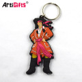 2d custom shaped pvc soft rubber keychains